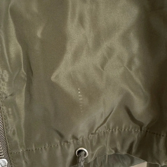 Shine star Women’s Army Green Wind Breaker Rain Jacket Size Medium NWT - Picture 9 of 9